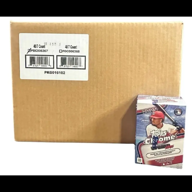 2025 Topps Chrome Update Series Sealed New Baseball 7-Pack Box, 28 Cards Including Auto Card there’s no cancellation or refunds after the box has been opened or shit thank you