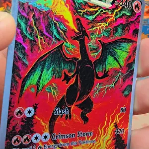 Dark Charizard ex Custom Card – Rainbow Holo & ToughSkin Texture – Premium TCG Proxy
