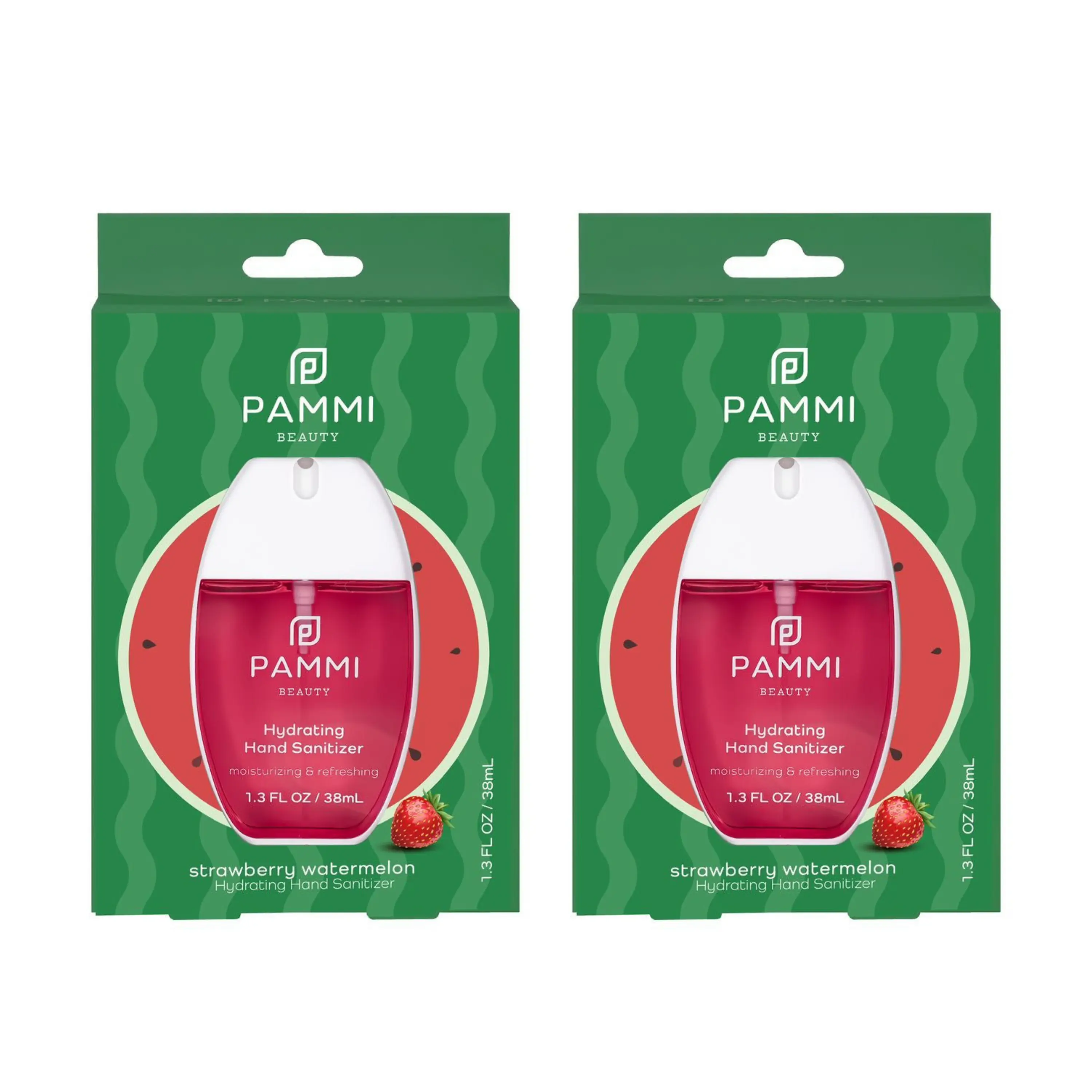 NEW! Watermelon Strawberry PAMMI Beauty Hydrating Hand Sanitizer Spray- 2 Pack