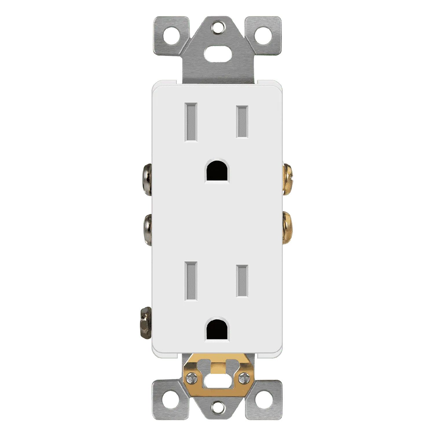 LIDER Decorator 15A Tamper-Resistant Outlet with Interchangeable Face Cover, Child Safe Tamper-Resistant Wall Outlet, Self Grounding