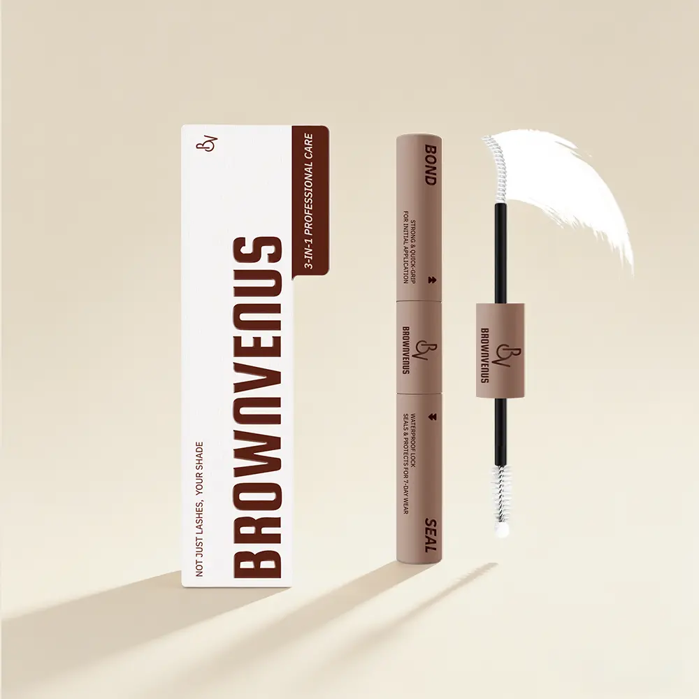 BrownVenus Lashes Clusters Invisible Bond Seal 2 In 1 Lash Kit Essentials | Strong Hold, Waterproof & Remover-Safe for Flawless Lashes Latex-Free Waterproof Bond Seal & Remover for Sensitive Eyes