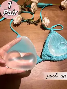 1 Pair Women's Waterproof Sticky Nipple Covers, Reusable Clear Silicone Nipple Covers, Push-Up Nipple Covers, Ultra-Soft Nipple Pasties, Instant Lift & Support Breast Covers, Suitable For Comfortable Stylish Wear Daily Outings And Special Events