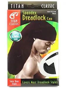 Titan Spandex Super Jumbo Dreadlock Cap for Sleeping, Showering, and Secure Fit