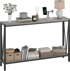 Console Table, 42.9" Entryway Table with Storage, 2-Tier Sofa Table, Console Tables for Entryway, Living Room, Hallway, Foyer, Corridor, Office