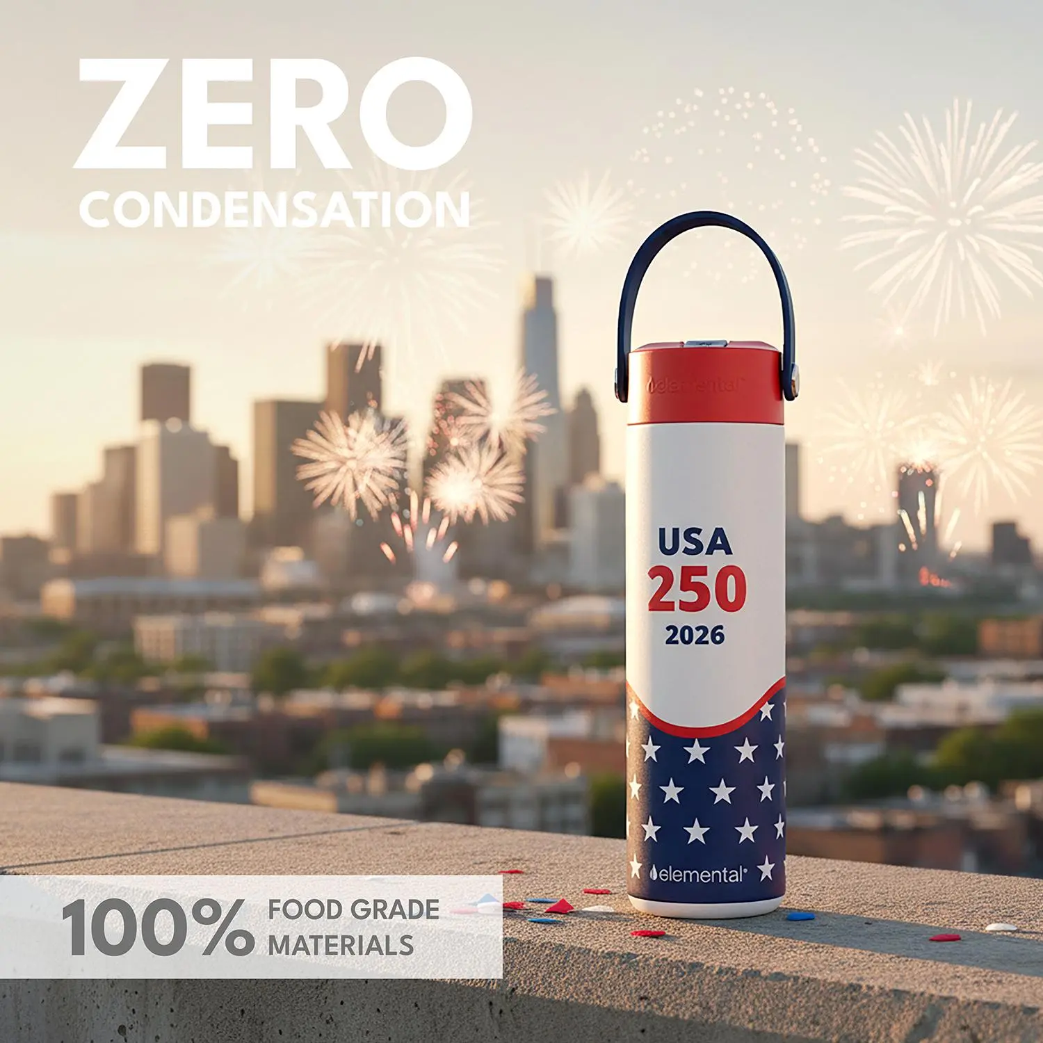 USA 250 Limited Tumbler Water Bottle Drinkware Leak Proof Spill Proof  Stainless