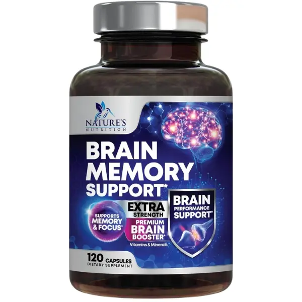 120 Brain Memory Supplement Pills - 3X Strength Nootropics for Concentration, Clarity & Focus Support - Brain Health Cognitive Vitamins with Bacopa, Phosphatidylserine & DMAE, Brain Booster - 120 Capsules