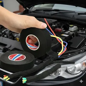 Heavy Duty Waterproof Flame Retardant Electrical Tape, High Temp 176°C Industrial Grade Tear-Resistant Binding Tape, Halogen-Free Eco-Friendly for Automotive Wiring, Circuit Repair & Emergency Fixes