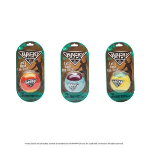 The Original Hacky Sack 3 Pack, Footbag Core 70s, 80’s Toys - Material Bag - Hacky Ball, Foot Bag Kick Sack, Indoor and Outdoor Toys for Kids and Adults - Hacking a Sack, Kids Toys, Ages 8+