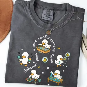 Silly Goose Funny Graphic T-Shirt, BCBA RBT Behavior Therapy Shirt, Cute Therapist Humor Tee, Autism Support Staff Gift, Unisex Tee(100% Cotton)