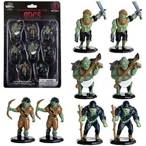 Monster Protectors 8 Fantasy Orc Mini Figures - 1" Hex-Sized Compatible All RPG Tabletop Games – Great Stocking Stuffer & Christmas Gift Idea