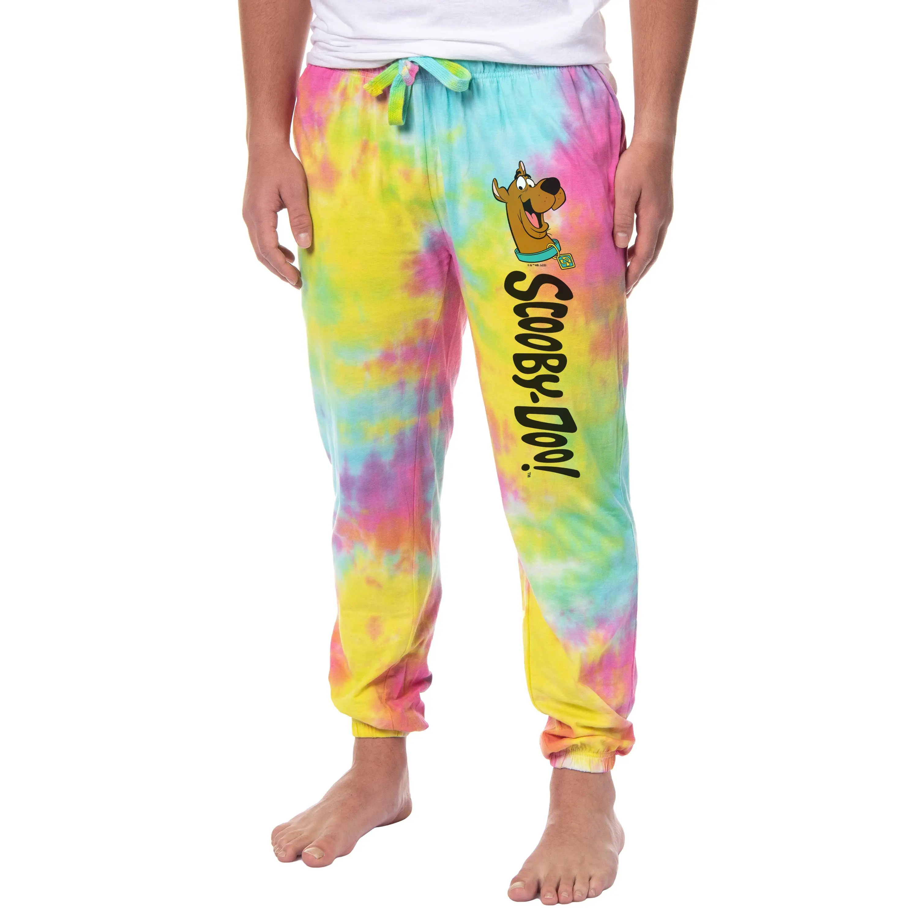 Scooby-Doo Mens' TV Show Cartoon Tie-Dye Jogger Pajama Pants For Adults