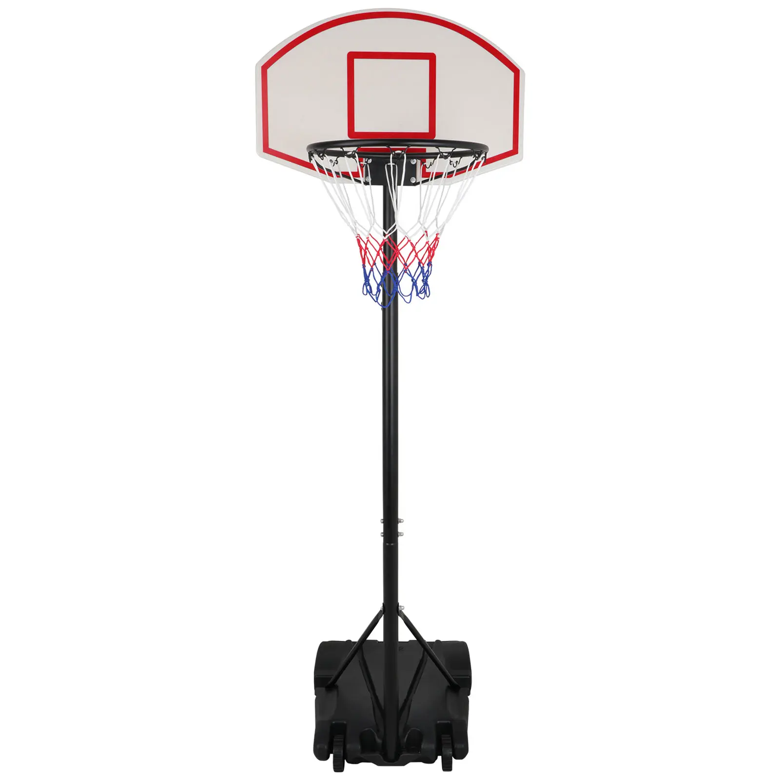 ZENY Height-Adjustable Portable Basketball Hoop Stand System with Steel Frame, All-Weather Backboard, Nylon Net & Wheels (70"-82"), Children's Outdoor Basketball Sports Equipment, Kids Outdoor Play, Backboard Size, Portable Stand
