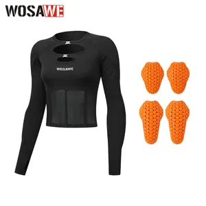 WOSAWE Women's Mesh-Panel Motorcycle Jacket, High-Stretch Fabric  Slim Fit  High Elastic & Comfortable Daily Commute