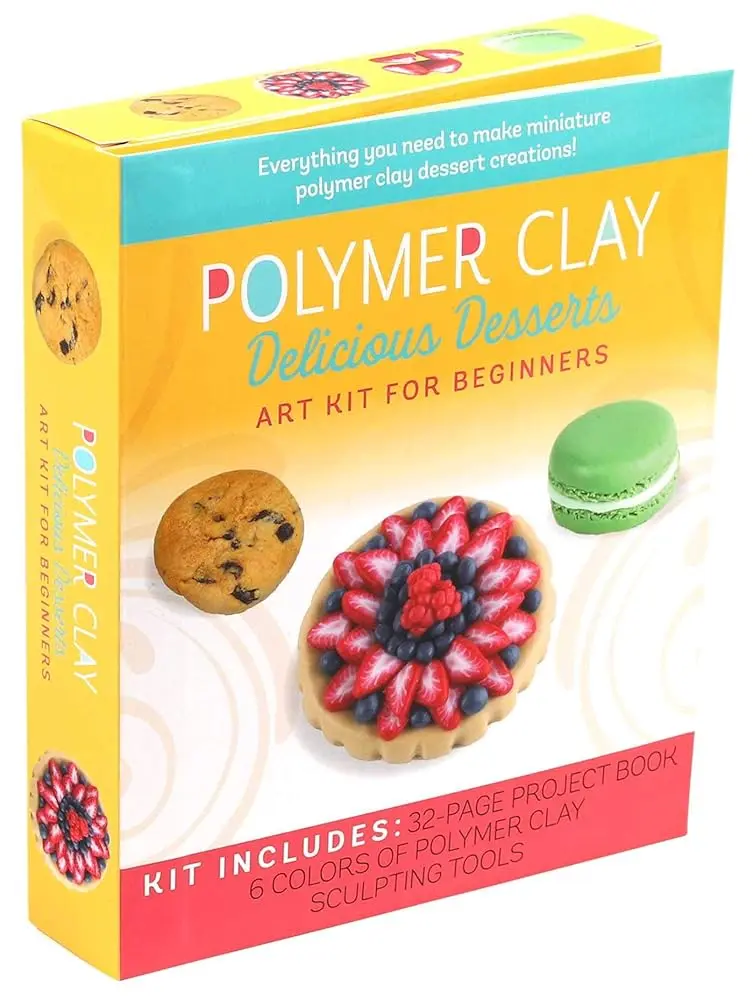 Polymer Modeling Clay Art Kit for Beginners - Easy Molding Handcrafted Mold Clay Set with Art Supplies, Ideal for DIY Dessert-Themed Handmade Gifts, Easy Molding Clay