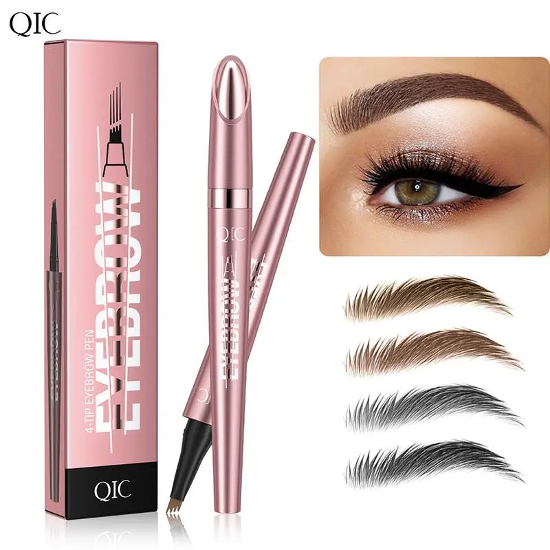 Waterproof Micro-Fork Tip Eyebrow Pencil for Adults - Precise, Smooth, Moisture-Resistant, Long-Lasting, Smudge-Proof, Natural Hair-Like Strokes Makeup Tool for Daily Use & Soft Glam Brow Enhancement