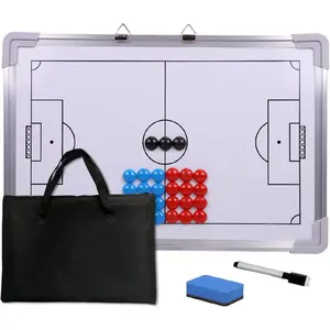 Magnetic Soccer Football Coach Board Portable Clipboard Tactical Magnetic Board Kit W/Marker Pieces Pen Eraser Storage Bag