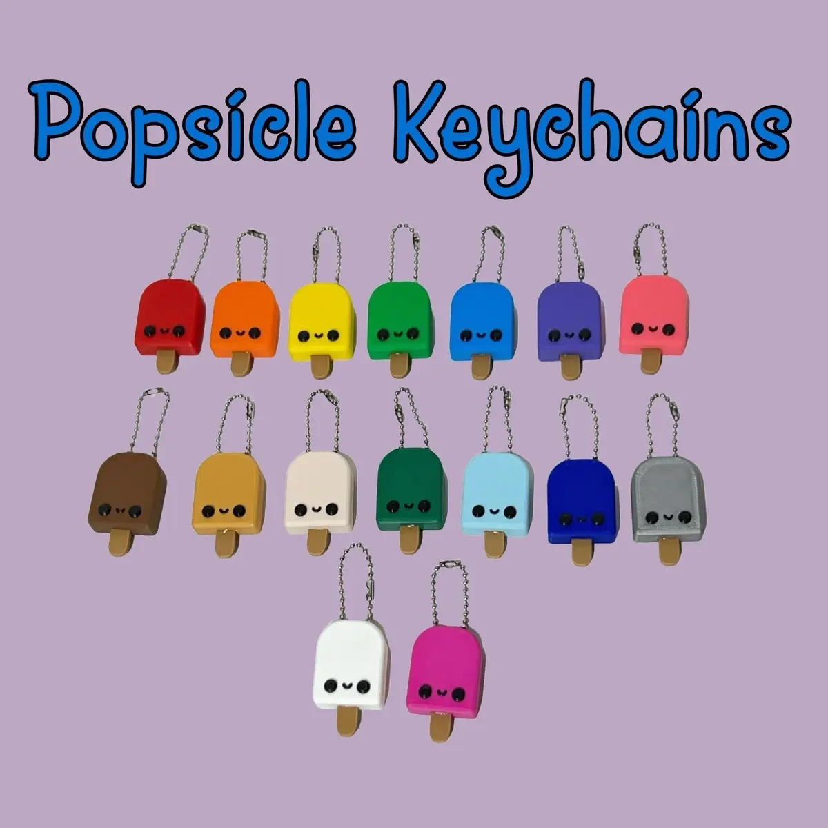 Popsicle Keychain - 3D Printed
