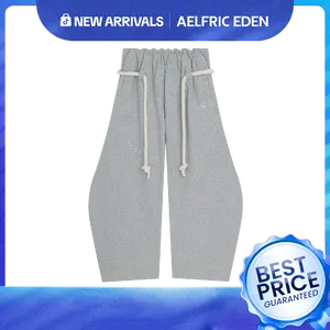 Aelfric Eden Baggy Wide Leg Pants for Women Casual Elastic Waist Lantern Trouser Sweatpants Womenswear Everyday Comfortable Nautical Rope Drawstring Unisex Fit 155-185cm