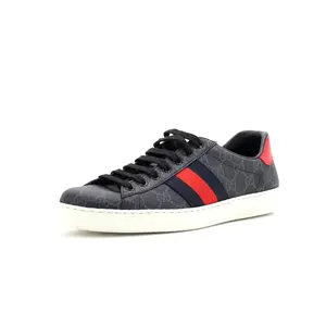 Pre-owned Gucci Ace Sneakers GG Coated Canvas by Rebag