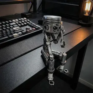 Mechanical Skull Resin Figurine Carving Wrench Home Desktop Statue Decoration, Ideal Birthday Gift, Unique Desk Ornament, Collectible Item