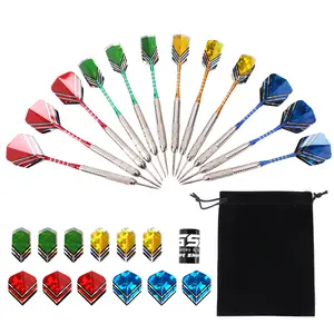 12 Pcs of 24 Grams Professional Metal Darts for Dartboard