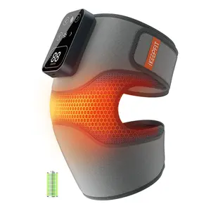 Cordless Knee Massager with Heat Vibration for Pain Relief, MAXwarm 4.0[2025 Upgraded] - Electric Heated Knee Brace with 5 Heat Levels and 3 Massage Mode, Gifts for Men Women