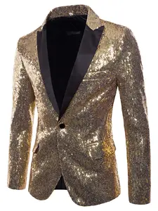 Men's Glitter Sequins Jacket, Formal Party Blazer Coats Formal Attire for Wedding Party, Fashion Men's Clothing Menswear for All Seasons