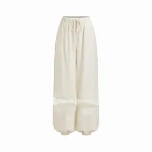 Cider Mid Rise Lace Panel Jogger Trousers