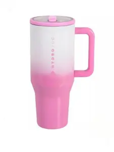 HydroJug Traveler Gradient Series 32oz Stainless Steel Insulated Tumbler! Featuring a portable carrying handle, included straw, leak-proof design, and non-slip rubber base, it is the ideal choice for dates, school, sports, travel, and outdoor adventures.