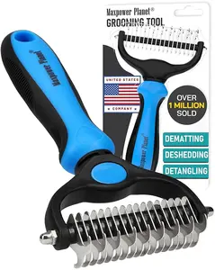 Grooming Brush for Dogs Maxpower Planet Dual-Sided Undercoat - Dematting Deshedding Detangling Tool Grooming Brush for Dogs Maxpower Planet Dual-Sided Undercoat - Dematting Deshedding Detangling Tool