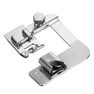 Multi-size hemming presser foot, quick hemming tool for home sewing machines, 13/19/25mm rust-proof alloy sewing accessories, no-adjustment direct-mount hemming presser foot, a sewing edge trimming tool suitable for multiple fabrics.