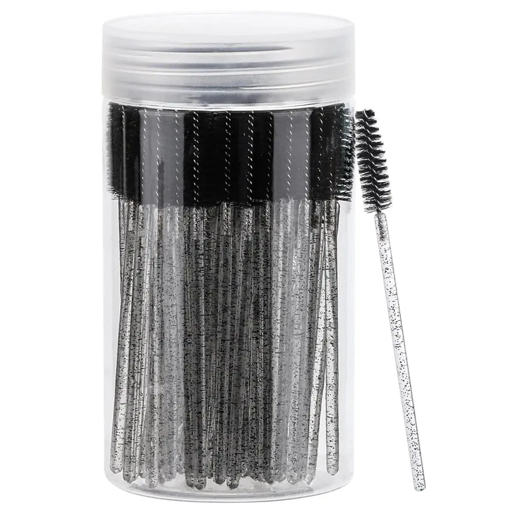 100 Pcs Disposable Mascara Wands Mini Eyelash Brushes Crystal Lash Spoolies Skinny Spoolies for Eyelash Extensions Micro Brush Lash Extension Supplies Lashes Extension Tools Cosmetics Beauty