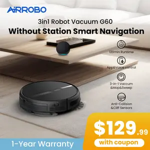 AIRROBO G60 3 in 1 Robot Vacuum & Mop, 3000Pa, Wifi/APP, Alexa/Google, Pet Hair, Hard Floors, Low Carpet