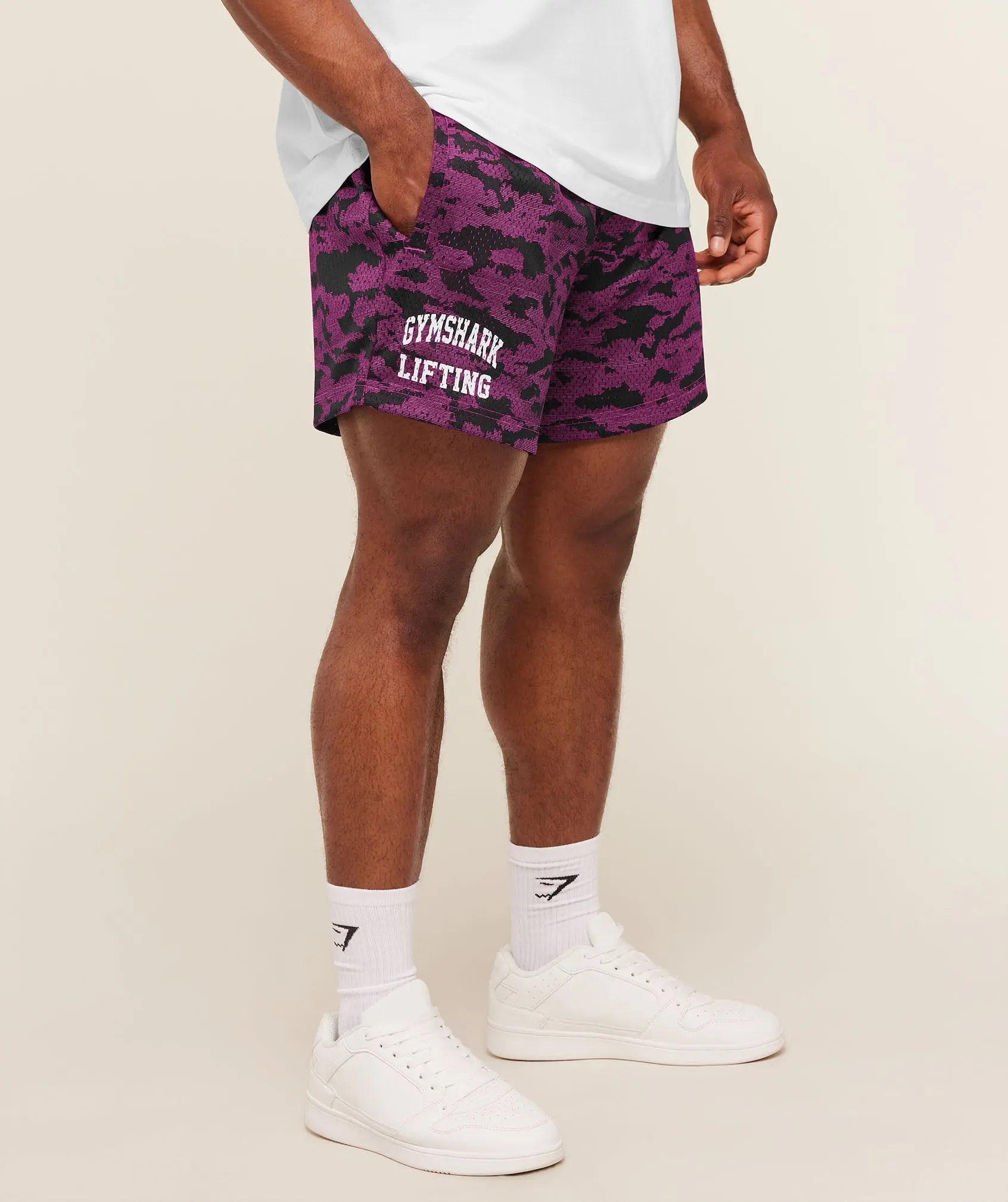 Gymshark Lifting Mesh 5" Shorts, Men's Athletic Gym Training & Workout Shorts