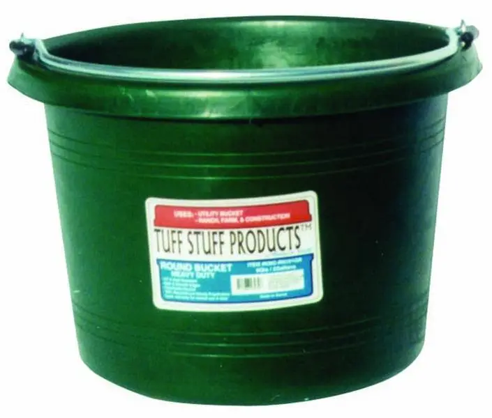 Tuff Stuff Products RN-PR 8 qt. Round Purple Bucket, Low-Density Recycled PE Construction, UV Resistant for Garden Work