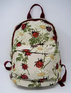 212 MAIN Large Ladybug-Printed Casual Travel Backpack - Functional Luggage & Daypack for Travel Use, Travel Backpacks