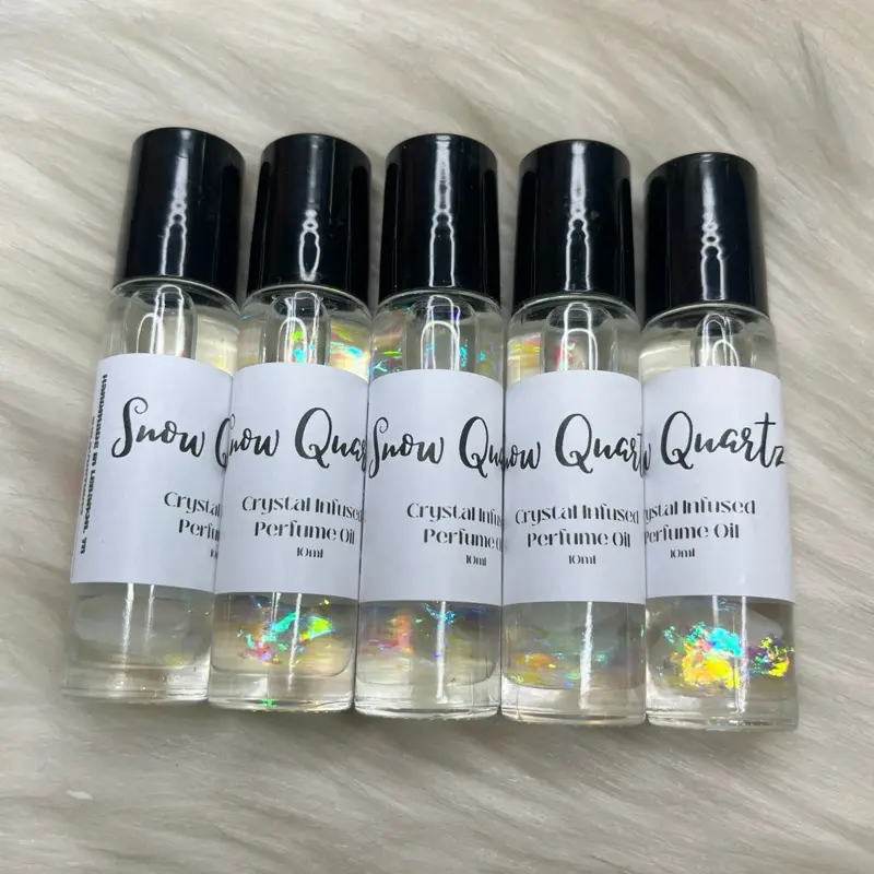 Snow Quartz Crystal Infused Oil Roller - Slay’d Studio