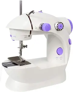 Mini Portable Sewing Machine for Beginners Adult Electric Crafting Speed Crafting Mending Machine Electric Overlock Sewing Machines for Sewing of Silks, Denim, Wool, Leather