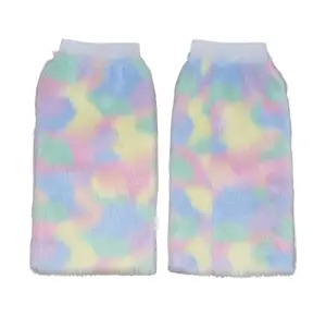 Pastel Rainbow Fluffy Leg warmers/boot covers