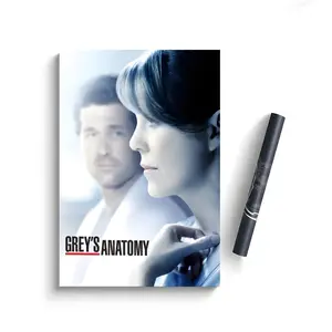 Greys Anatomy TV Poster Self-Adhesive Waterproof Art Sticker, Aesthetic Minimalist Wall Poster for Coffee Shop, Bar & Home Room Decor