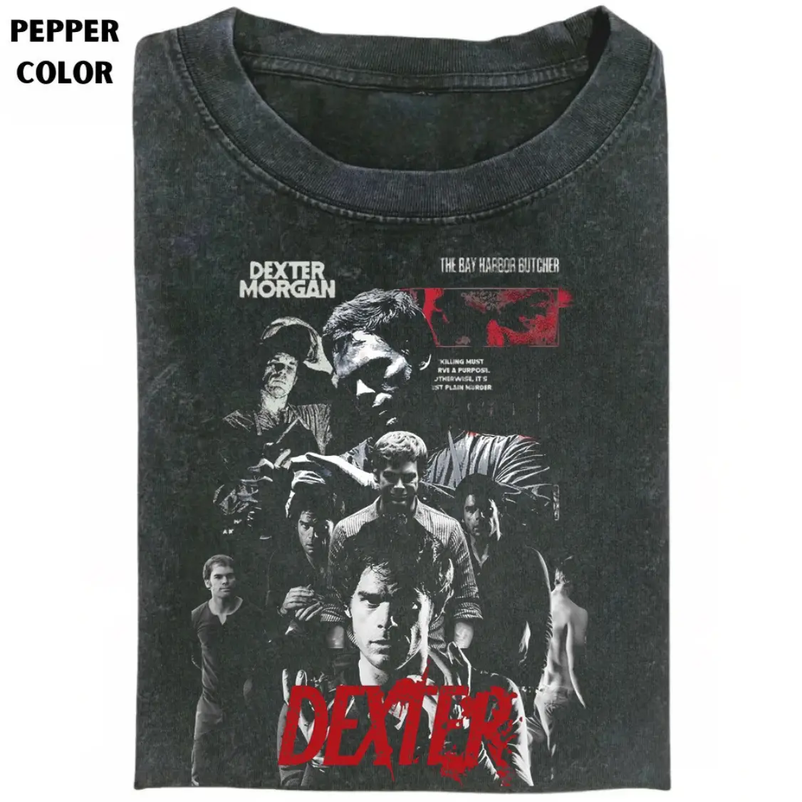 Dexter Vintage Shirt – Funny Dexter Movie Shirt, Bay Harbor Butcher Fan Shirt, Morgan Graphic 90s Tee, Movie Shirt, Gifts for Men Women, Gifts For Fan, Crew Neck T-shirt, Trending Shirt