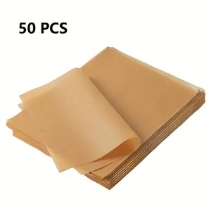 100pcs 12x16 inch heavy-duty baking paper, unbleached and non-stick, suitable for air fryers, grilling, steaming bread and cakes, and food packaging
