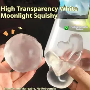 Coconut Oil Stress Relief Toy Ball, Highly Malleable, Transparent, Creative Gift, Pressure Relief, Fun and Relaxing Sensory Play