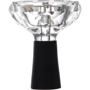 Diamond-Shaped Glass Phunnel Hookah Bowl Large Size High-Temperature Resistant for Heat Management Systems Elevate Your Shisha Experience Color Black