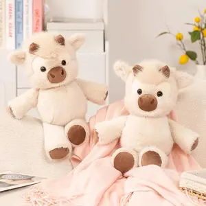 Kawaii Highland Cattle Plush Toy 45cm Huggable Running Cow Stuffed Animal Made with Premium Soft Fabric, Calf Soothing Companion #FFV