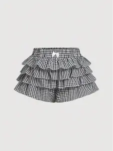 Summer Fashion Plaid Check Women's Pants Skirt, Stylish and Comfortable Design for Casual Wear, Perfect for Warm Weather, Short