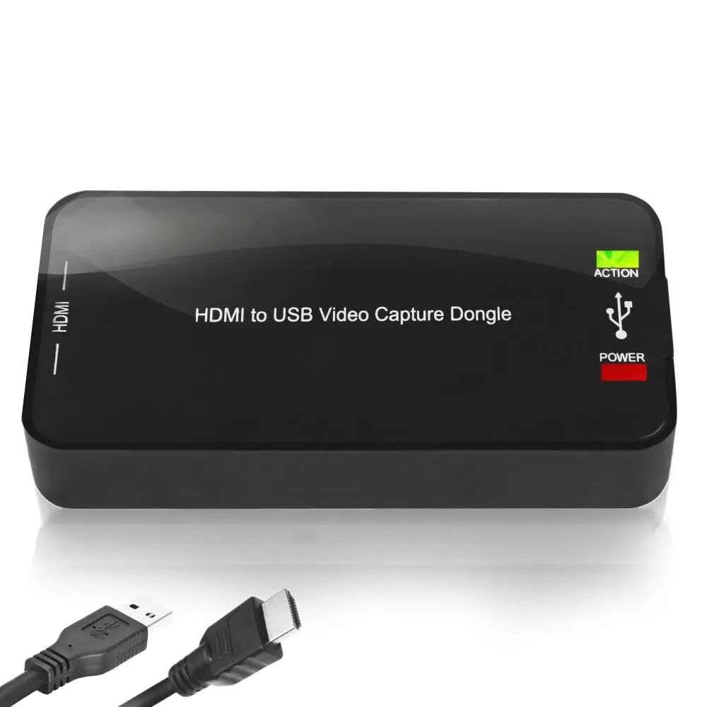 Full HD 1080p Digital Game Capture Card for Gamers - HDMI Port, USB Interface, Micro USB Accessory, PC Compatible, Direct-to-Computer Audio & Video Record Ability, Easy Connection, Easy File Save & Share, Includes Necessary Cables & Adapters