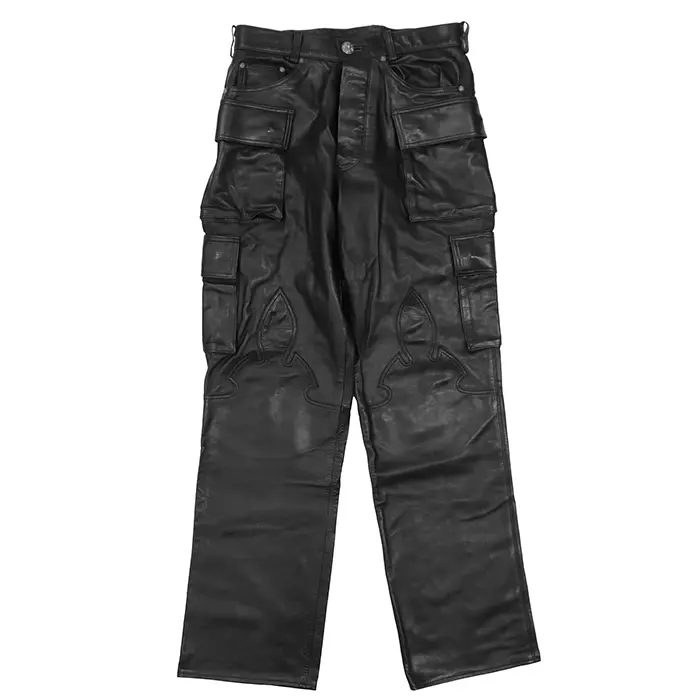 Pre-owned Chrome Hearts Other Small Leather Goods Leather Pants