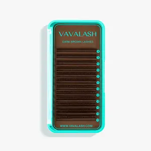 VAVALASH Premium Dark Brown Volume Eyelash Extensions, 0.07mm Thickness, 8-15mm Mixed Lengths