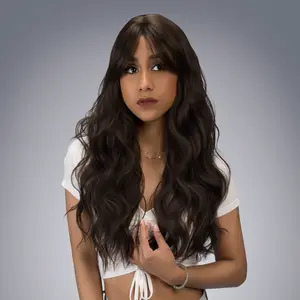 23-Inch Neutral Dark Brown Wavy Synthetic Wig | 【Heat Resistant】【Cap Included】 | #9 FSGB